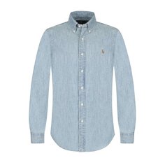 Джинсовая рубашка с воротником button down Polo Ralph Lauren