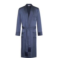 Шелковый халат с поясом и шалевым воротником Derek Rose