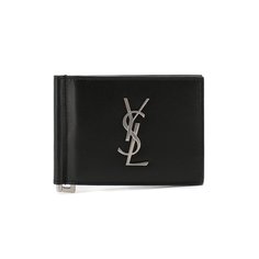 Кожаный зажим для денег Saint Laurent