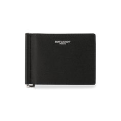 Кожаный зажим для денег Saint Laurent