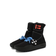 Высокие кроссовки CST- 001 на шнуровке и с застежками велькро Off-White