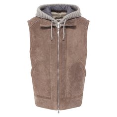 Жилет из овчины с отделкой из кашемира Brunello Cucinelli