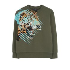 Хлопковый свитшот с принтом Marcelo Burlon Kids of Milan