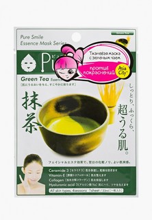 Маска для лица Pure Smile успокаивающая с экстрактом зеленого чая 1 шт