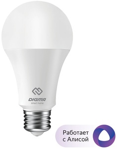 Умная лампа Digma DiLight E27 W1 E27 8Вт 850lm Wi-Fi