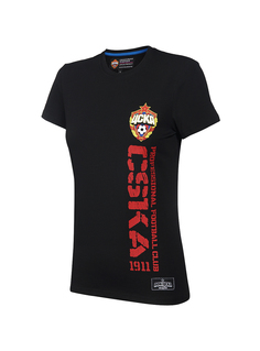 Футболка женская " CSKA ", цвет чёрный (XL) ПФК ЦСКА