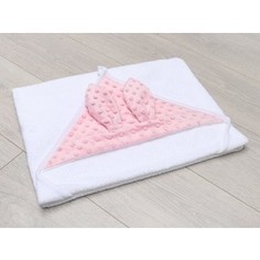 Полотенце детское с уголком AmaroBaby Honey Bunny розовый