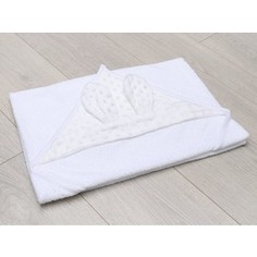 Полотенце детское с уголком AmaroBaby Honey Bunny белый