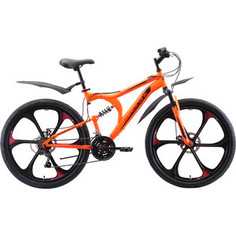 Велосипед Black One Totem FS 26 D FW неоновый оранжевый/красный/чёрный 20
