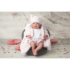 Пупс Arias ReBorns Paola реалистичные новорождённый 45 см в розовой одежде с соской с одеялом Т17437