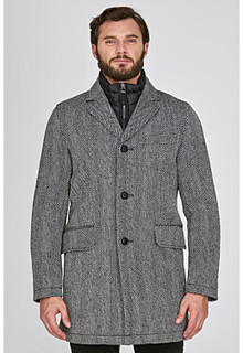 Утепленное пальто с отделкой меховой тканью S.Oliver