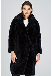 Шуба из овчины со съемным воротником Virtuale Fur Collection