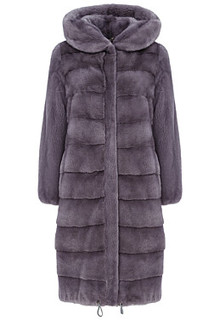 Норковая шуба с капюшоном Vericci