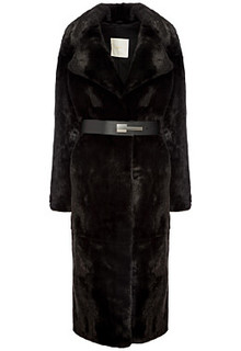 Норковая шуба с ремнем Vericci