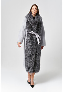 Шуба из аукционного меха норки KOPENHAGEN FUR и лисы Emfasi Pelle