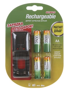 Зарядное устройство GP PB330GSC + 4 ак. AA 2500mAh PB330GSC250BB7-2CR4