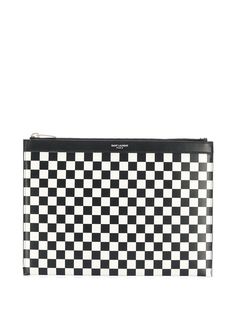 Saint Laurent клатч в клетку