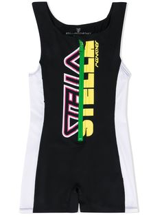 Stella McCartney Kids купальник в стиле колор-блок