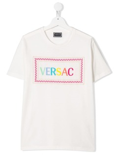 Young Versace футболка с вышитым логотипом