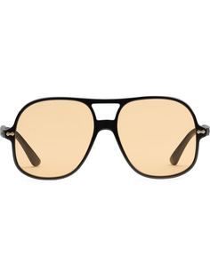 Gucci Eyewear массивные солнцезащитные очки-авиаторы