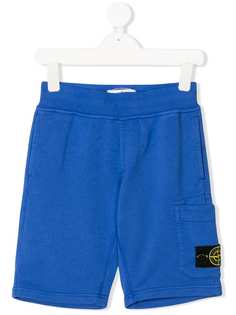 Stone Island Junior узкие шорты с логотипом