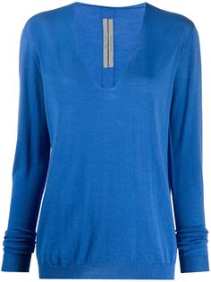 Rick Owens джемпер тонкой вязки с V-образным вырезом