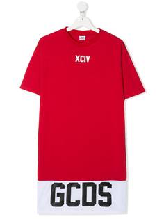 Gcds Kids удлиненная футболка с логотипом