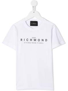 John Richmond Junior футболка с логотипом и надписью