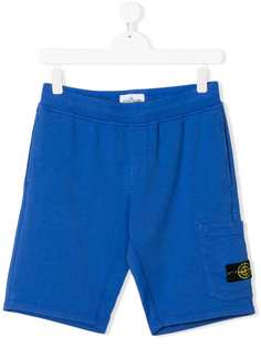 Stone Island Junior шорты с накладными карманами