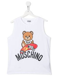 Moschino Kids топ без рукавов с логотипом