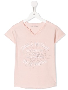 Zadig & Voltaire Kids футболка Boxo со стразами