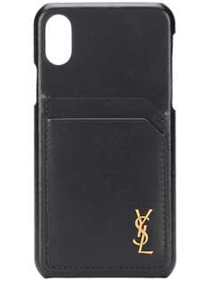 Saint Laurent чехол для iPhone XS с логотипом