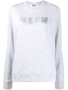 MSGM толстовка с круглым вырезом и металлическим логотипом