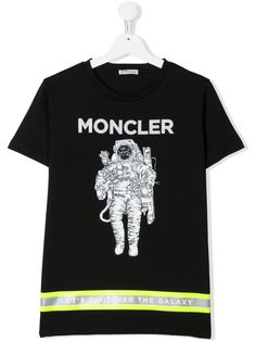 Moncler Kids футболка с принтом