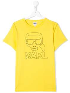 Karl Lagerfeld Kids футболка с логотипом Karl