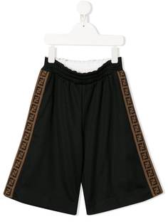 Fendi Kids спортивные шорты с логотипом
