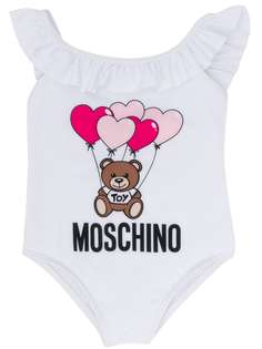 Moschino Kids слитный купальник с логотипом