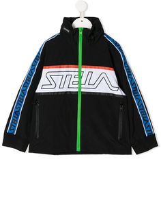Stella McCartney Kids спортивная куртка с контрастными полосками и логотипом