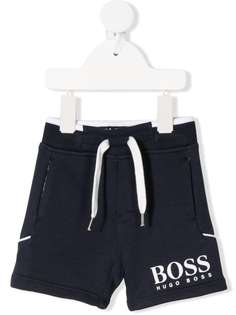 BOSS Kidswear шорты с поясом на шнурке и логотипом