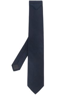 Prada галстук с нашивкой-логотипом