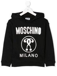 Moschino Kids толстовка с логотипом и капюшоном