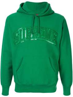Supreme толстовка с капюшоном и вышитым логотипом