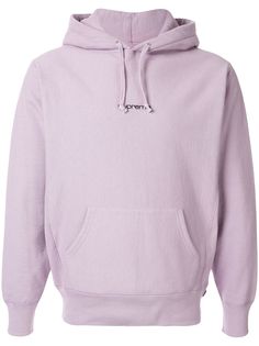 Supreme толстовка с капюшоном и вышитым логотипом