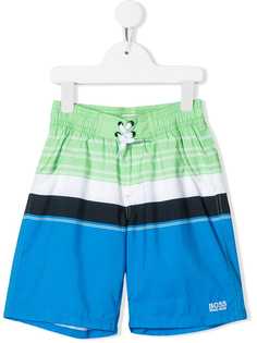 BOSS Kidswear плавки-шорты в стиле колор-блок