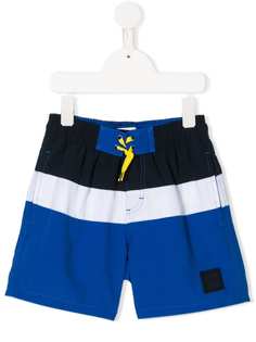 BOSS Kidswear плавки-шорты в стиле колор-блок с кулиской