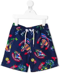 Ralph Lauren Kids плавки-шорты с принтом