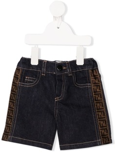 Fendi Kids джинсовые шорты с логотипом FF
