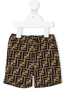 Fendi Kids шорты с логотипом FF