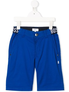 BOSS Kidswear шорты с логотипом сбоку