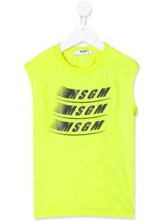 MSGM Kids топ без рукавов с логотипом